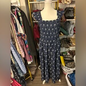 Ecowish Navy Blue Bow Maxi Dress — NWOT XL